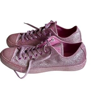 New Converse All Star Glitter Sneakers Sparkly Shoes Pink‎ Sneakers Size 11